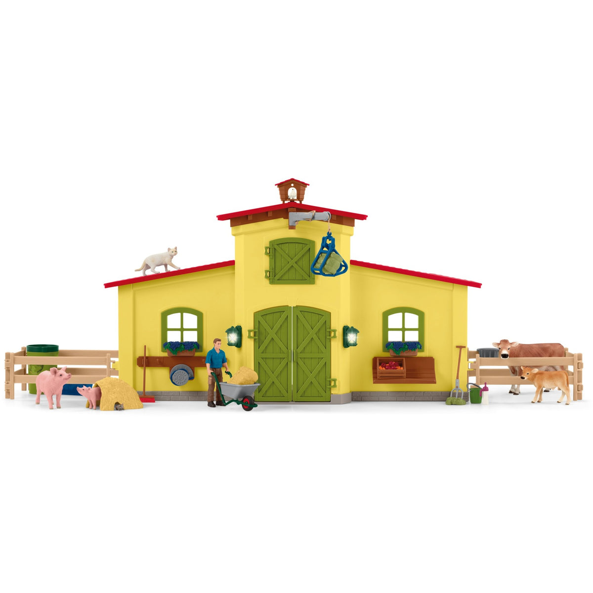 Świat farmy Schleich - duża stabilna, żółta figurka do zabawy