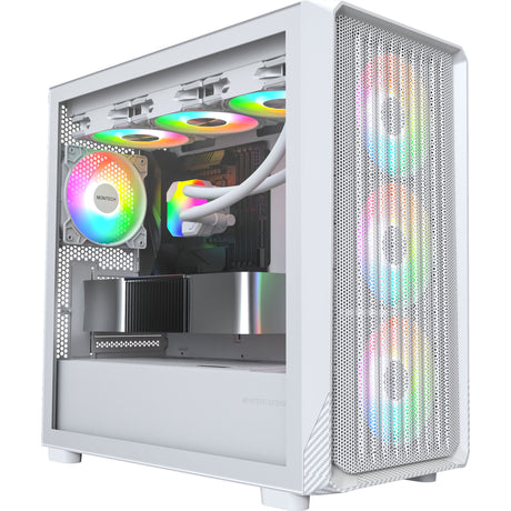 Obudowa midi tower Montech x5m (biała | 2x USB-A | 1x USB-C | RGB | szkło hartowane)