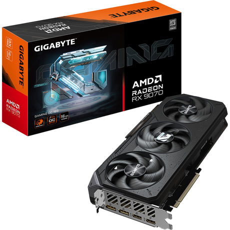 Karta graficzna Gigabyte Radeon RX 9070 Gaming Oc 16G (czarna, 2x Display Port, 2x HDMI, Rdna4)