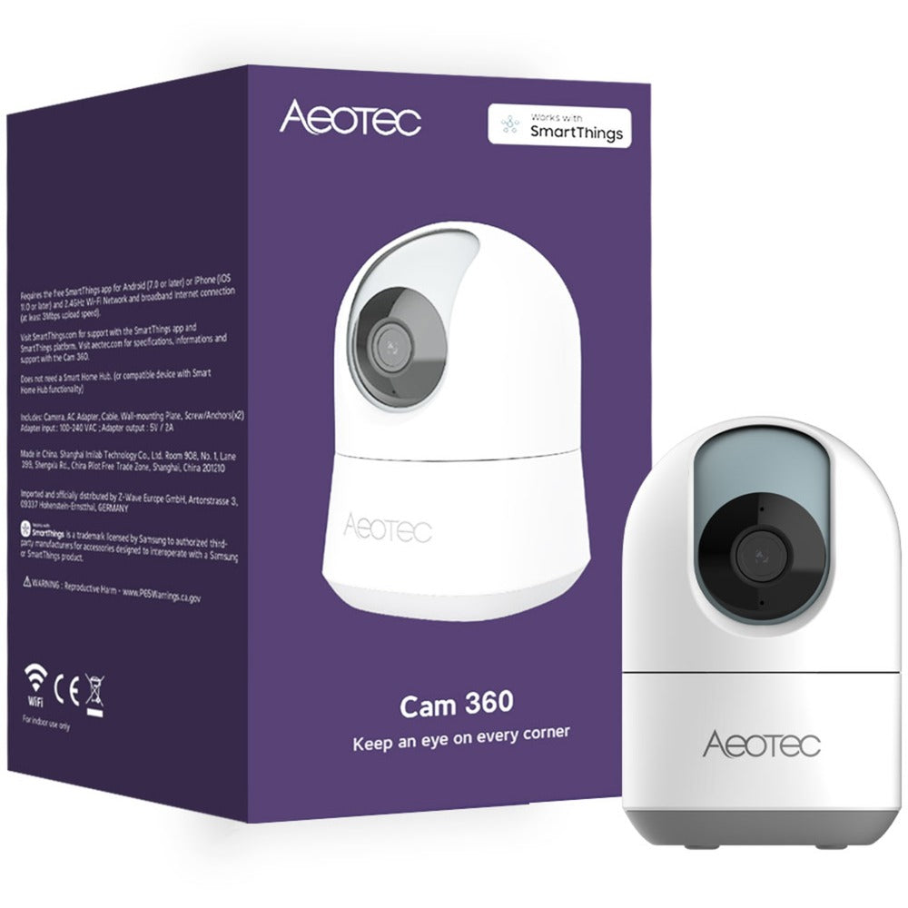 Kamera bezpieczeństwa Aeotec cam 360 (biała)