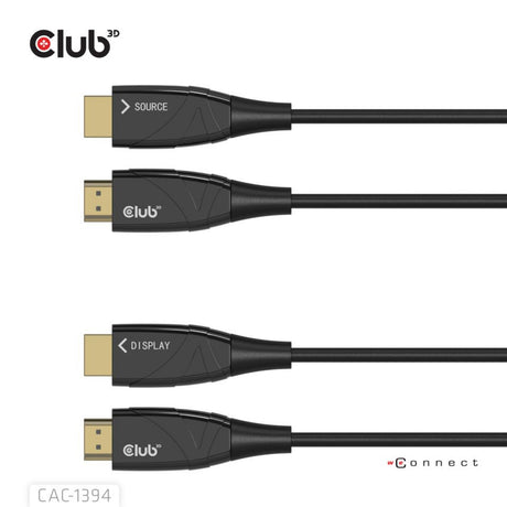 Kabel hybrydowy Club 3d HDMI AOC 8k60hz 4k120hz, kabel 100 m (czarny)