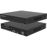 Foscam fn9108he, 8-kanałowy rejestrator sieciowy 5mp poe (czarny, poe, bez dysku twardego)