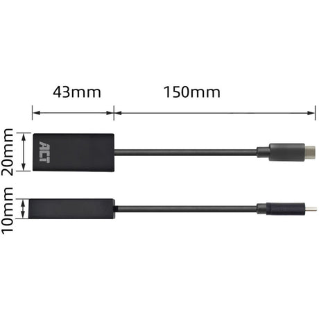 Łączność Act Adapter żeński USB-C na HDMI (czarny)