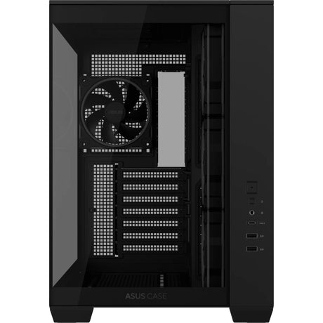 Obudowa midi tower Asus a32 plus (czarna | 2x USB-A | 1x USB-C | RGB | szkło hartowane)