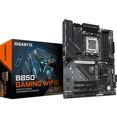 Płyta główna Gigabyte B850 Gaming WiFi6 z gniazdem AM5 (czarna, RAID, GB-LAN, WiFi 6, BT, dźwięk, ATX)