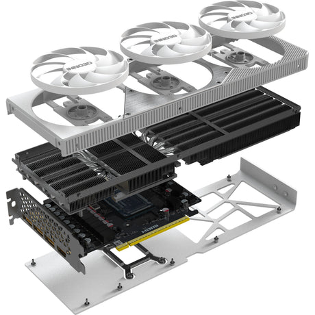Inno3d n50803-16d7x-17605211 geforce rtx 5080 x3 oc biały, atx, 16 gb, gddr7, 256-bit, pcie 5, 360w