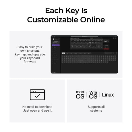 Keychron k10 ultra 8k wireless custom mechanical keyboard (zwart, us lay-out (qwerty), apex brown, 100%, rgb leds, osa double-shot pbt, usb-c | 2.4 ghz | bluetooth 5.2)