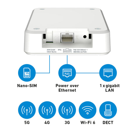 Fritz! box 6860 5g edycja międzynarodowy router bezprzewodowy (czerwony, siatka, 5g)