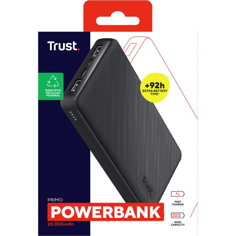 Eco power bank Trust primo 20 000 mAh (czarny)