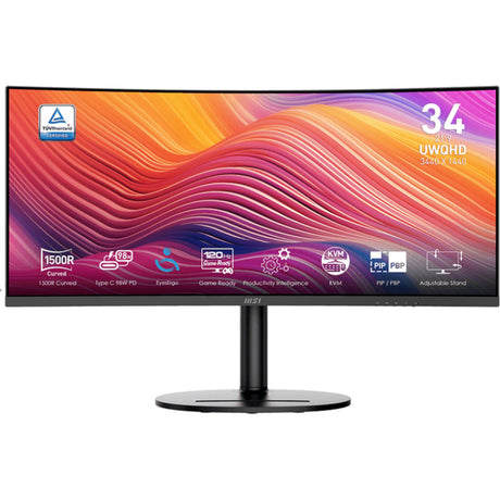 Monitor MSI Modern MD342CQP 34 Ultrawide (czarny, HDMI, Display Port, 2x USB-A, USB-B, USB-C)