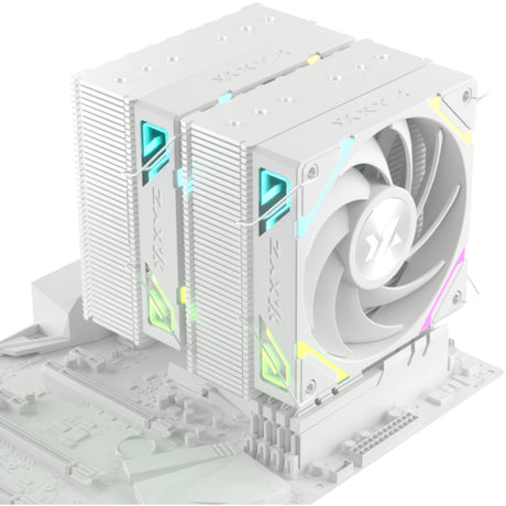 Chłodnica procesora Xyz PC Gear Thermax 6 Duo RGB (biała, Arbb, Pwm)