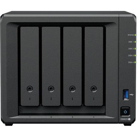 Stacja dyskowa Synology ds925+ nas (czarna, 2x 2,5 GB LAN, 2x USB 3.2 gen 1)
