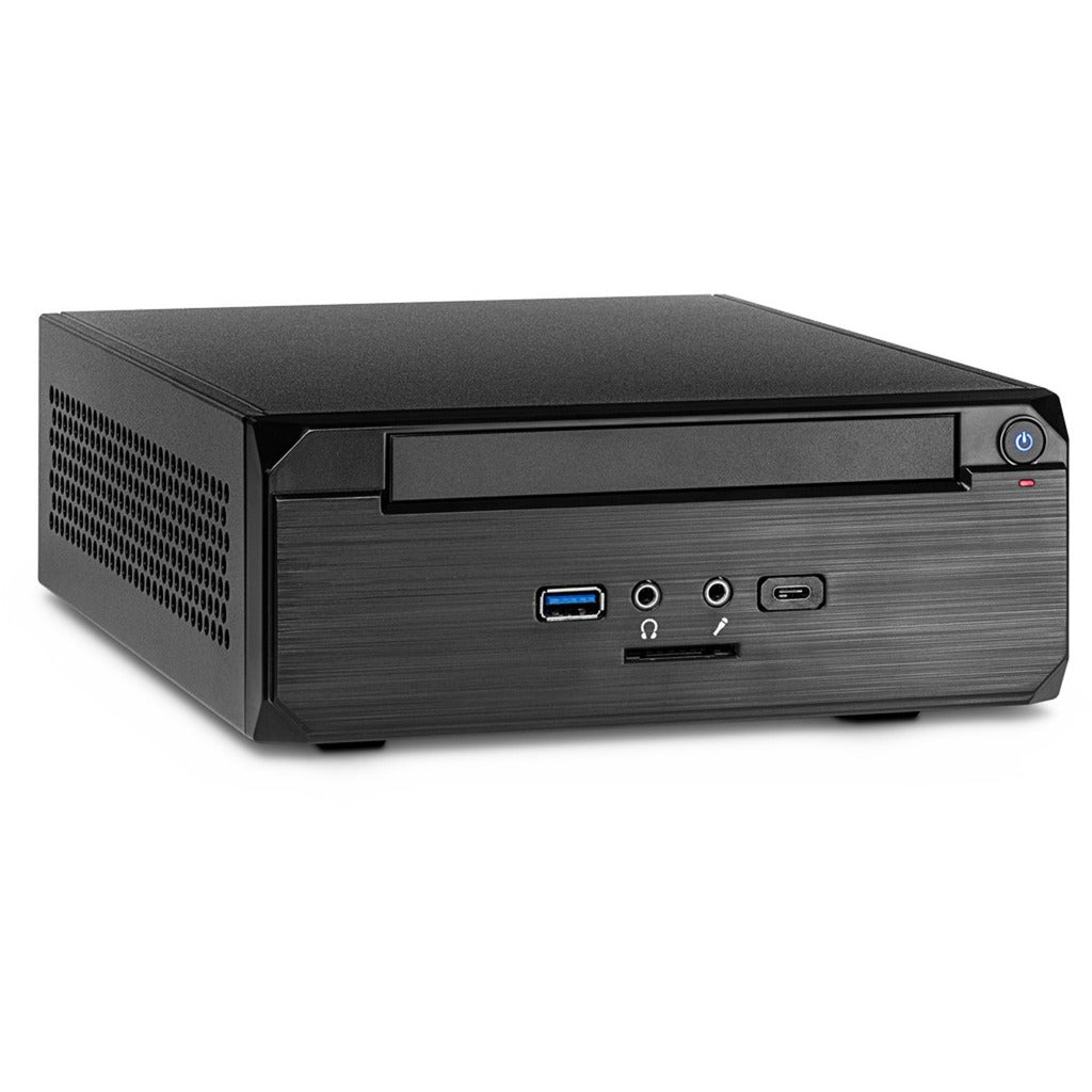 Obudowa Inter-tech ITX MW-02 II HTPC (czarna | 1x USB-A | 1x USB-C)