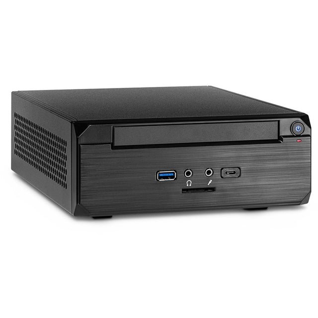 Obudowa Inter-tech ITX MW-02 II HTPC (czarna | 1x USB-A | 1x USB-C)