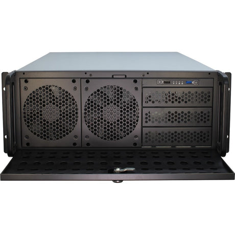 Obudowa rack Inter-tech 4u 4129l (czarna | 2x USB-A)