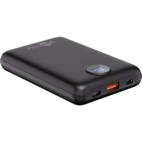 Kompaktowy power bank Goobay 10 000 mAh (czarny, 10 Ah, 1x USB-A, 1x USB-C, zasilanie, szybkie ładowanie)