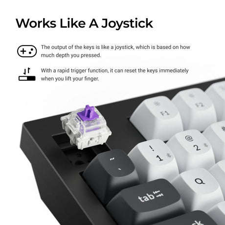 Keychron q5 on qmk bezprzewodowa niestandardowa klawiatura (biała, układ amerykański (qwerty), mgławica magnetyczna z podwójną szyną gateron, 96%, diody rgb, osa double-shot pbt, hot swap, pokrętło, 2,4 ghz | bluetooth 5.1 | usb-c)