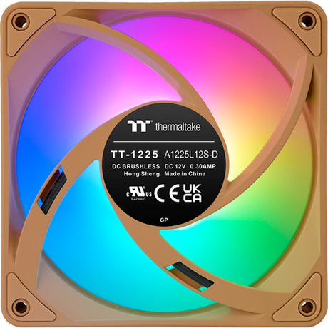 Thermaltake ct120 ex argb Sync wentylator chłodzący komputer żwirowy (zestaw 3 wentylatorów) wentylatory do obudowy (jasnobrązowy, 3 sztuki, 120 x 120 x 25 mm, pwm)