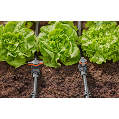 Zawór odcinająco-regulujący Gardena Micro-drip-System 13 mm (1 2 ) (szary pomarańczowy)