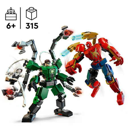 Lego Marvel Mecha Duel: Spider-Man kontra superbohaterowie Doktorów - zestaw do budowania dla dzieci - 76338