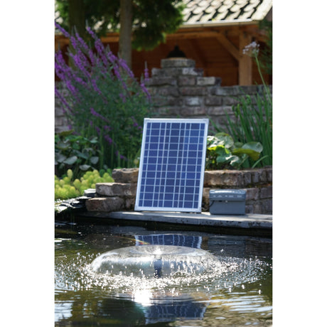 Pompa akumulatorowa Ubbink solarmax 2500 (czarna, z panelem słonecznym, pompą i baterią)