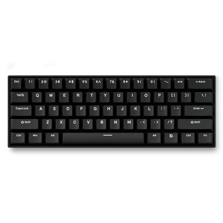 Mchose ace 60 pro hall effect magnetic switch gaming keyboard (zwart, us lay-out (qwerty), ice blue magnetic, 60%, rgb, hot swap, pbt keycaps, hall effect sensor)