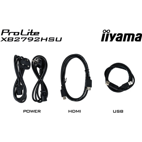 Monitor Iiyama prolite xb2792hsu-b1 27 (czarny (matowy), HDMI, display port, 2x USB-A, USB-B, 120 Hz)