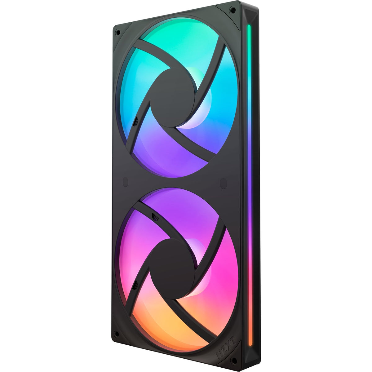 Wentylatory rdzeniowe Nzxt f280 rgb (czarne, 2 sztuki, 280 x 140 x 26 mm)