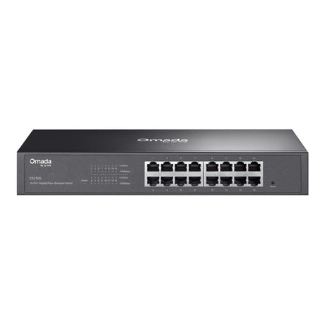 16-portowy, gigabitowy, łatwy w zarządzaniu przełącznik Tp-Link Omada ES216G (czarny)