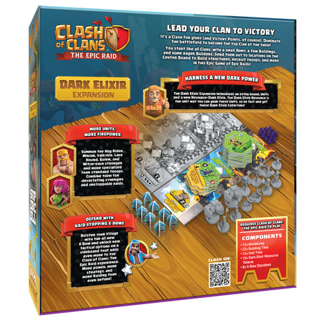 Asmodee starcie klanów: epicki najazd - gra planszowa z rozszerzeniem Dark Elixir (angielski, 2–4 graczy, 45–90 minut, od 12 lat, rozszerzenie)