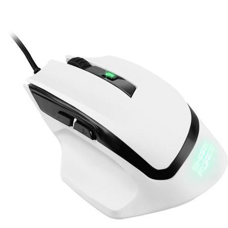Mysz do gier Sharkoon shark force ii (biała, 400 - 4200 dpi, wielokolorowe diody LED)