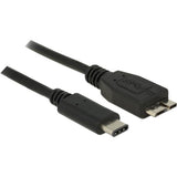 Delock Adapter USB-C 3.1 > USB 3.1 micro-USB (czarny, 0,5 m, USB 3.1 gen 2)