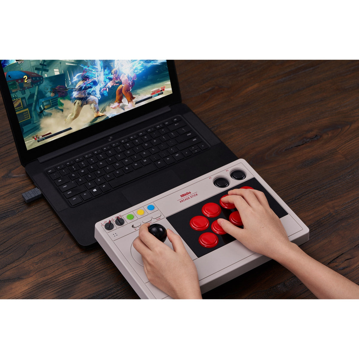 Gamepad Arcade Stick 8bitdo (szary)