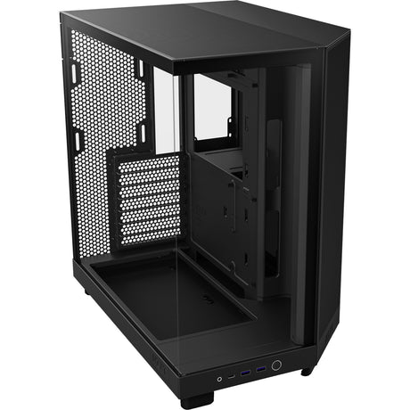Obudowa midi tower Nzxt h6 flow rgb (czarna | 2x usb-a | 1x usb-c | rgb | szkło hartowane)