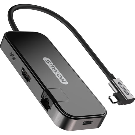 Adapter Sitecom USB-C na HDMI + Gigabit LAN (czarny)