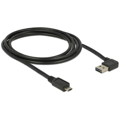 Delock kabel męski easy-usb-a 2.0 > kabel męski easy-usb micro-usb-b 2.0 (czarny, 2 metry)