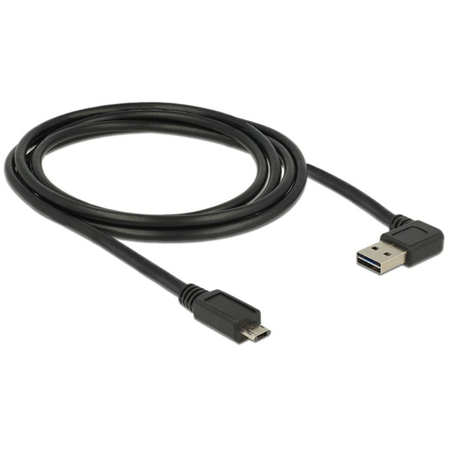 Delock kabel męski easy-usb-a 2.0 > kabel męski easy-usb micro-usb-b 2.0 (czarny, 2 metry)