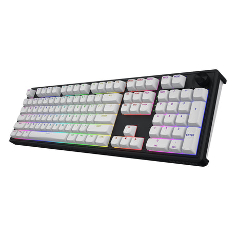 Hator skyfall wireless rgb mechanisch gaming toetsenbord (zwart, us lay-out (qwerty), hator aurum lemon, 100%, rgb, double shot abs, hot-swap, 2.4ghz bluetooth usb-c)