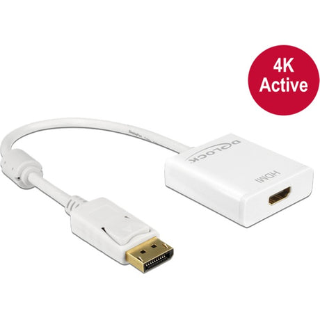Delock displayport > adapter HDMI (biały, 0,2 metra, 4k)