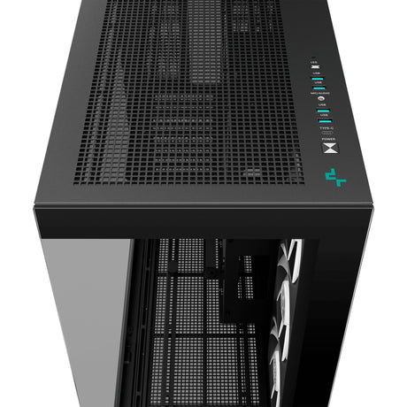 Obudowa Deepcool CH780 Midi Tower (czarna | 4x USB-A | 1x USB-C | RGB | szkło hartowane)