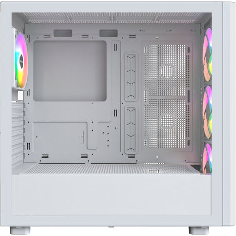 Drewniana obudowa midi tower Montech xr (biała | 1x USB-A | 1x USB-C | RGB | okno)