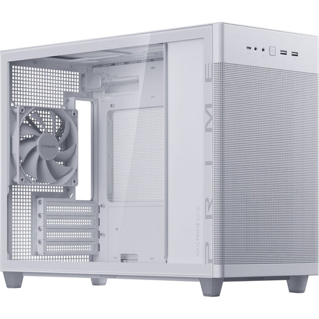 Obudowa midi tower Asus Prime ap201 (biała | 2x USB-A | 1x USB-C | szkło hartowane)