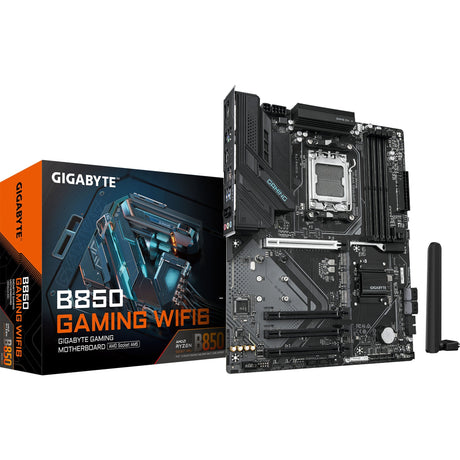 Płyta główna Gigabyte B850 Gaming WiFi6 z gniazdem AM5 (czarna, RAID, GB-LAN, WiFi 6, BT, dźwięk, ATX)