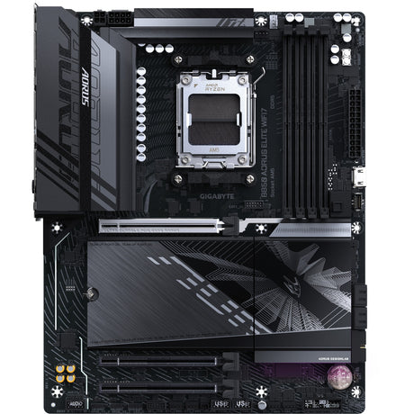 Płyta główna Gigabyte B850 Aorus Elite WiFi7 z gniazdem AM5 (czarna, RAID, 2,5 GB-LAN, WiFi 7, BT, dźwięk, ATX)