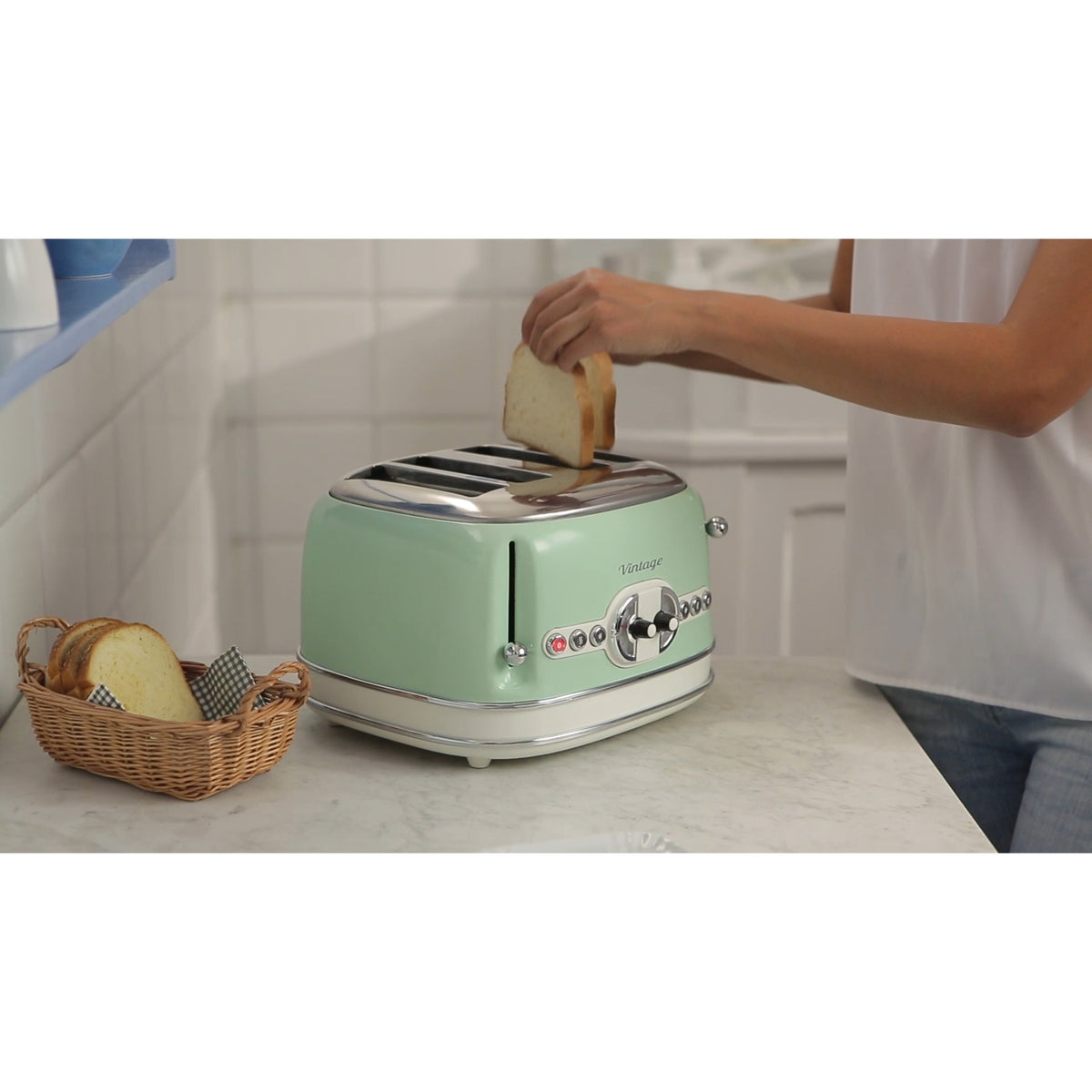 Toster vintage Ariete 0156 04 (jasnozielony)
