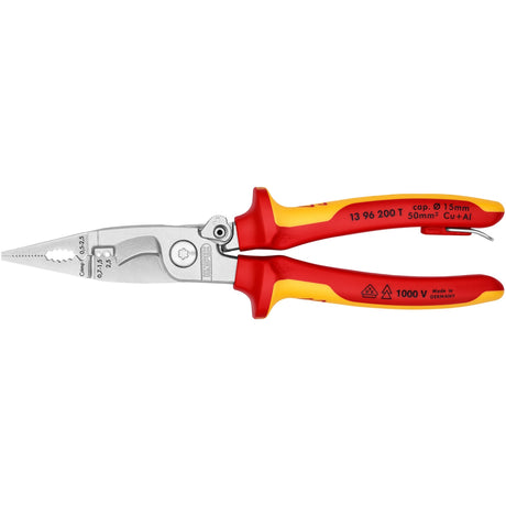 Szczypce instalacyjne Knipex 13 96 200 t (czerwony żółty)