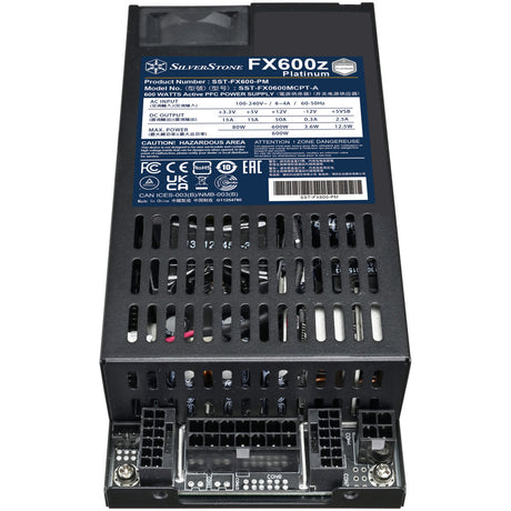 Zasilacz modułowy Silverstone fx600z platynowy o mocy 600 W (czarny, 1x 12v-2x6, 2x pcie)