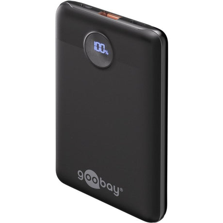 Kompaktowy power bank Goobay 10 000 mAh (czarny, 10 Ah, 1x USB-A, 1x USB-C, zasilanie, szybkie ładowanie)