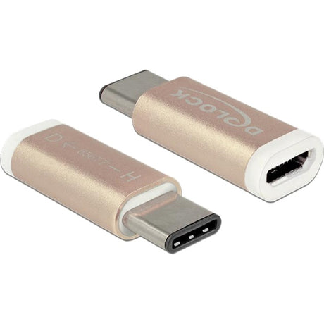 Delock adapter USB 2.0 C > micro USB B (miedziany, 65677)