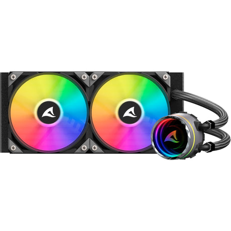 Chłodzenie wodne Sharkoon s80 rgb (czarne, 4-pinowe złącze wentylatora pwm)